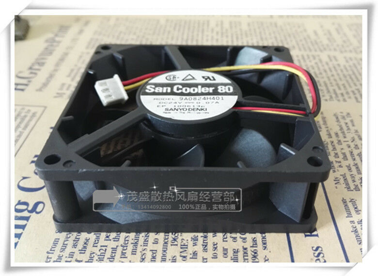 for Sanyo 9A0824H401 fan 80*80*25mm 8CM 24V 3Pin