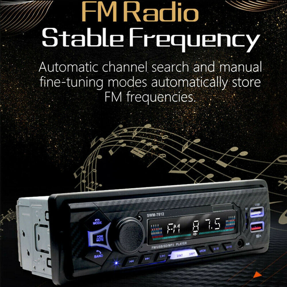 12V Car Bluetooth Player Radio Amplifier U Disk Card Reader MP3/WMA/WAV/FLAC