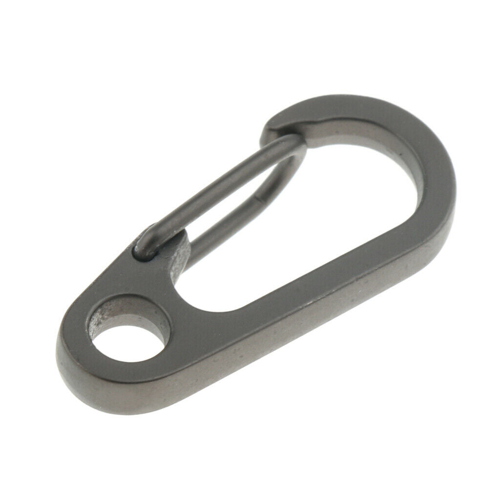50x Alloy Key Buckle Snap Spring Clip Hook Carabiner Keychain Keyring