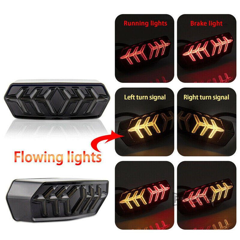 12V Motorcycle Dirt Bike Fender LED Stop Rear Tail Brake Light Turn Signal Lamp