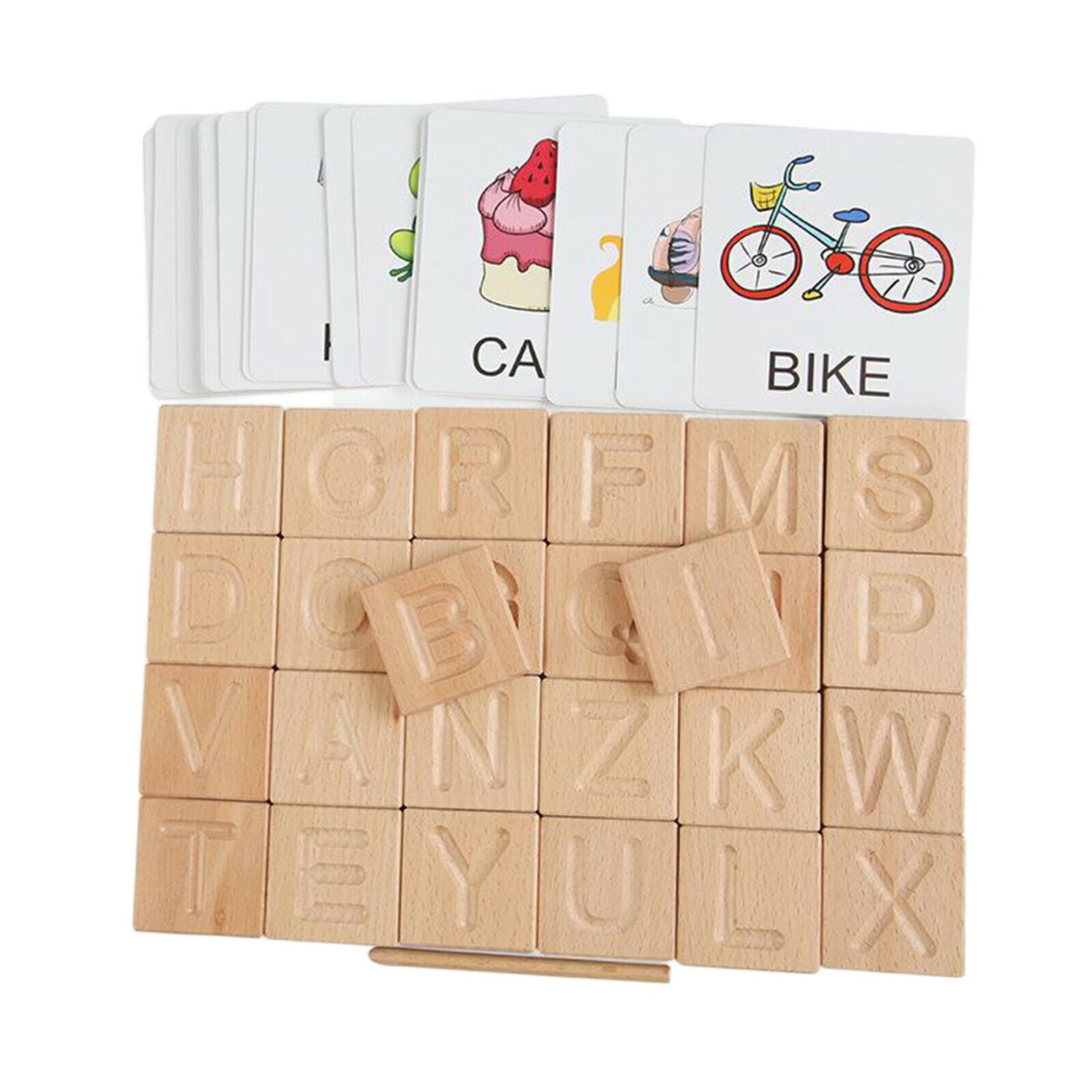 Preschool Learning Letter Tracing Alphabet Cards Set of 26 Pieces Double Sided