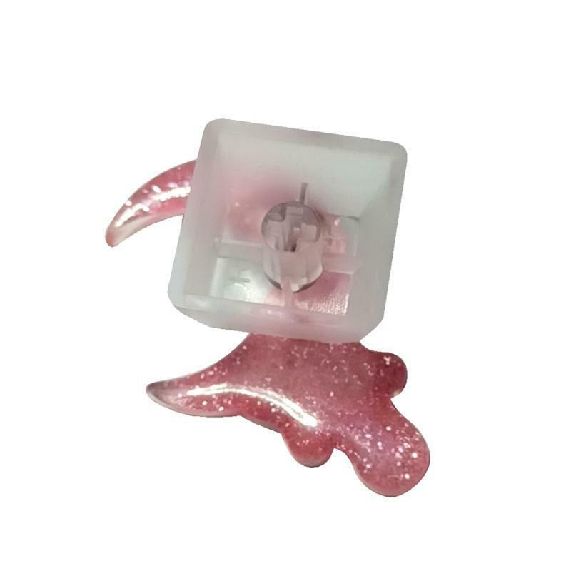 1Pc DIY ABS Keycap Backlit Pink Moon for mechanical keyboards key cap R4 Height