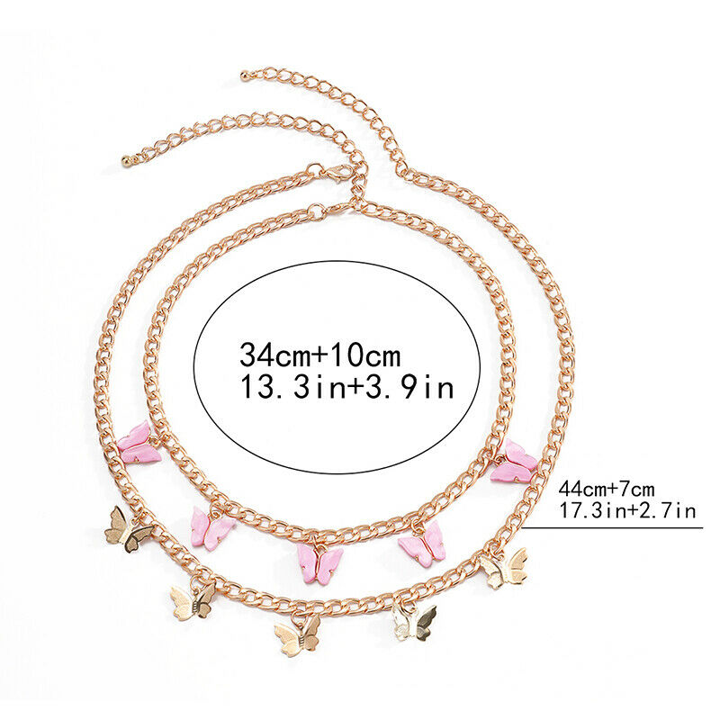 Bohemian Cute Butterfly Choker Pendant Necklace Women Statement Neckla.l8