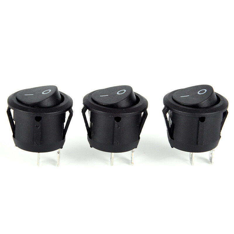 1Pc 2-PIN ON-OFF SPST Round Dot Car Auto Rocker Toggle Switch+Waterproof .l8