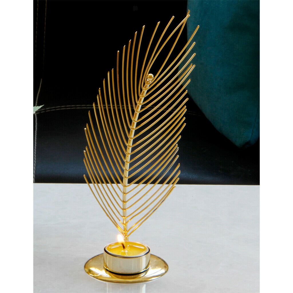 Feather Candle Holder Centerpiece for Party Home Decor Housewarming Gifts