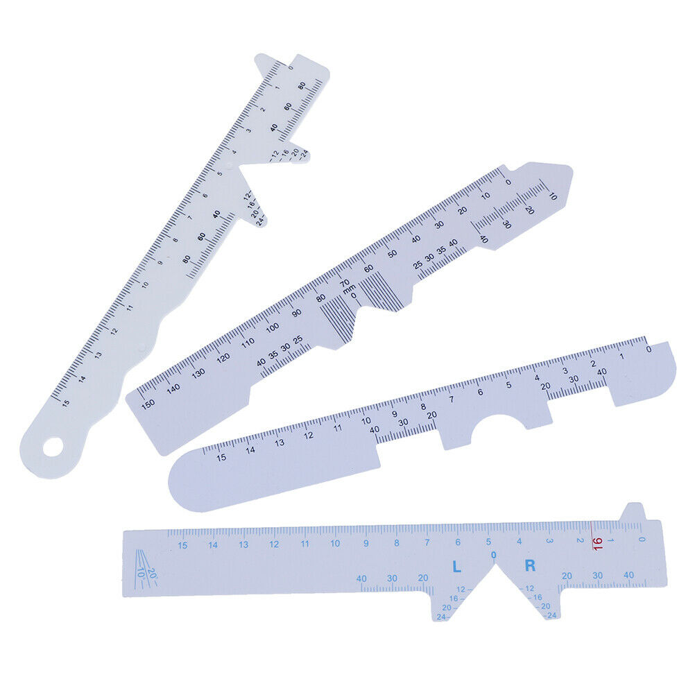 4 Types 4pcs/Set White Eye Straight Edge PD Ruler Pupillary Distance RulersJCDD