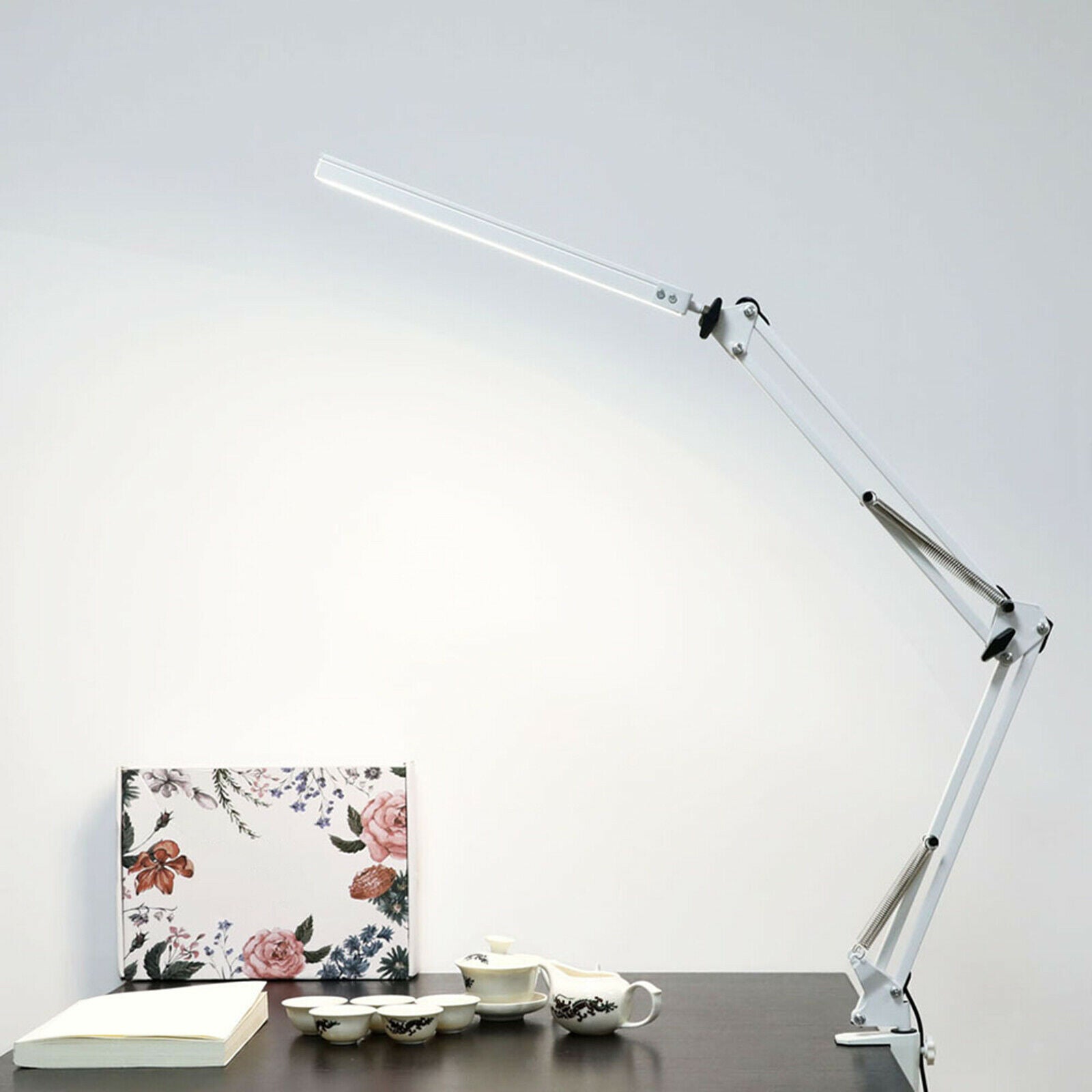 Folding Eye Protection LED Desk Lamp with Clamp USB Powered Desk Light