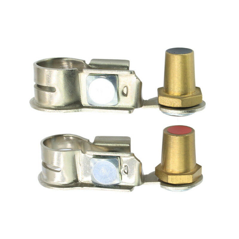 2PCS Car Battery Terminal Clamp Clips Connector Negative Positive with Pile Head