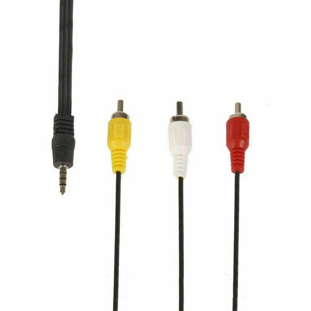 Universal 3.5mm Jack to 3 RCA Phono AV Lead Wire -TV/DVD/VIDEO/CAMERA/CAMCORDER