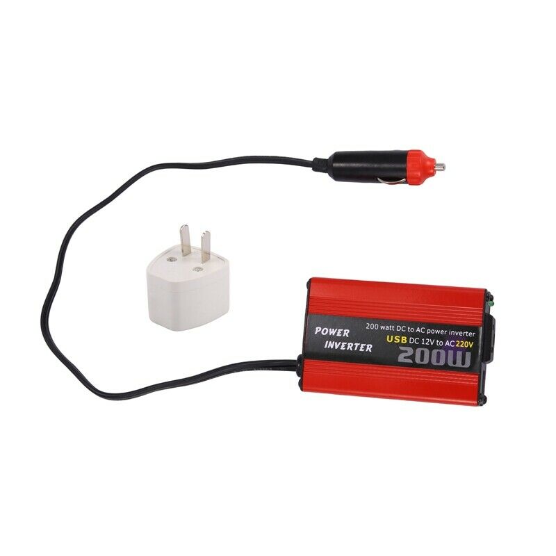 200W Car Power Inverter Dc 12V To Ac 220V Converter Dual Usb Charger Adapter CT3