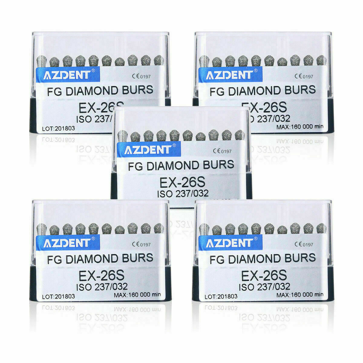 20Box  Dental EX-26S Lingual fossa & Cavity occlusion Preparation Diamond Burs