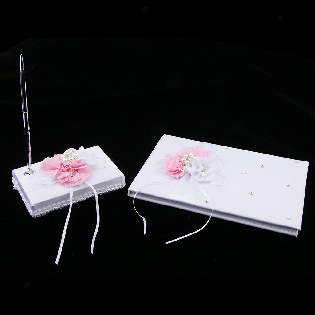 3 Pieces Guest Book Set, Ballpoint Pen, Wedding Pen Stand
