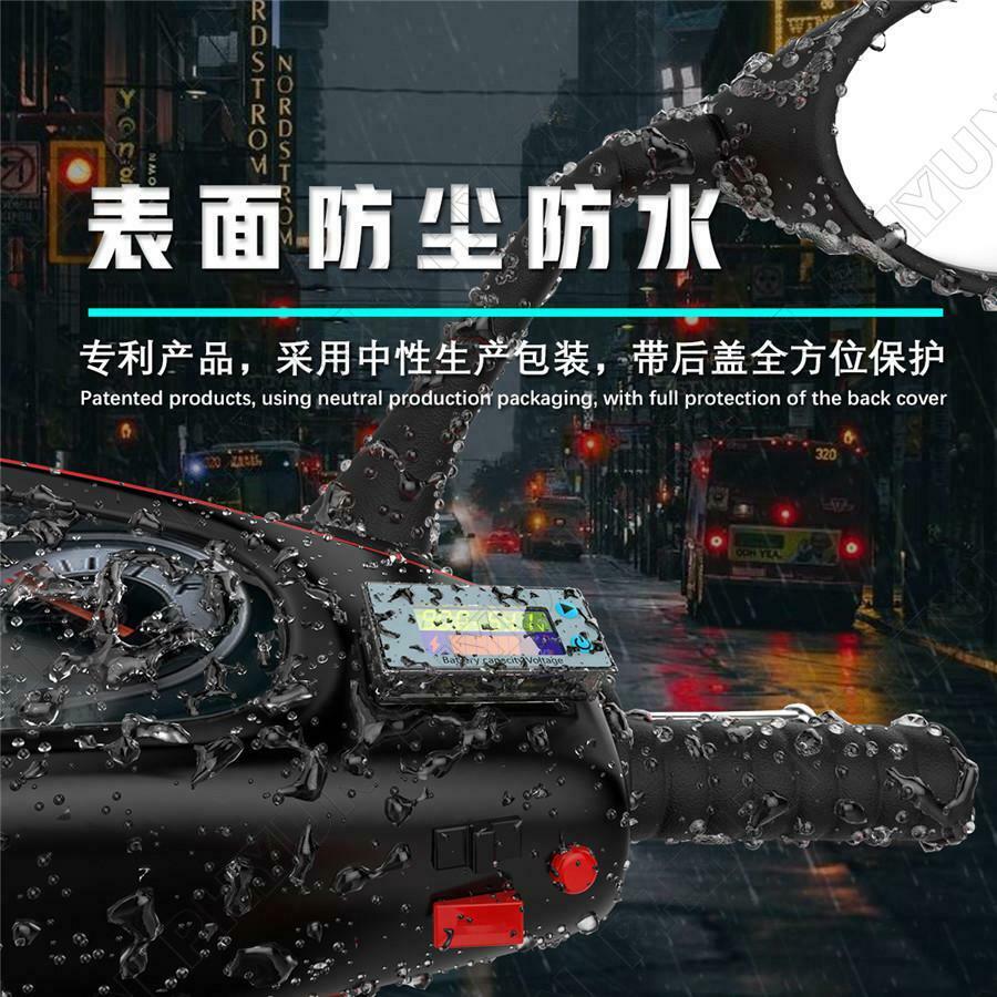 Motorcycle LCD Intelligent Voltmeter Thermometer Electricity Display Meter Gauge