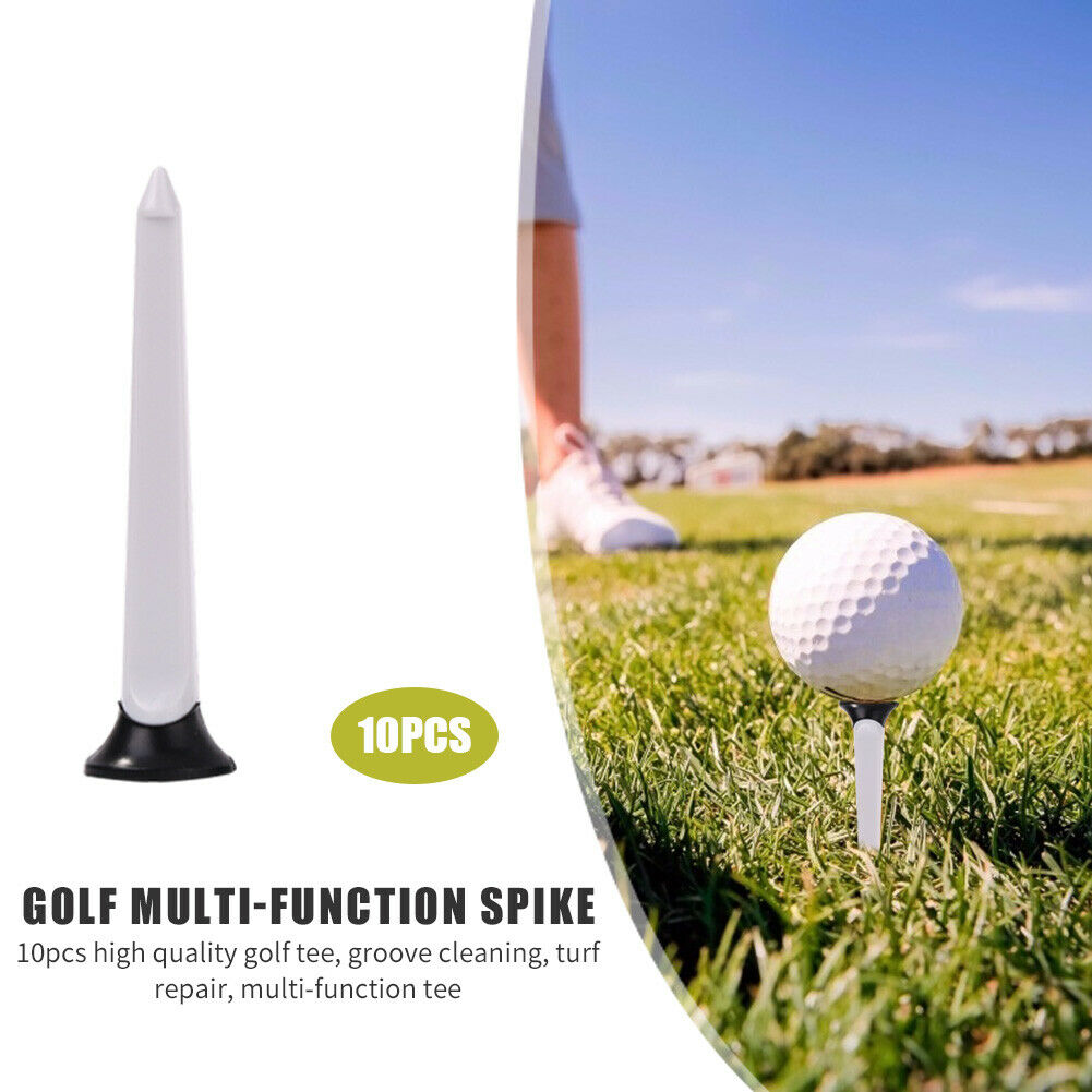 10pcs Golf Ball Holder Rubber Cushion Tee Plastic Golf Tees Training Aids @