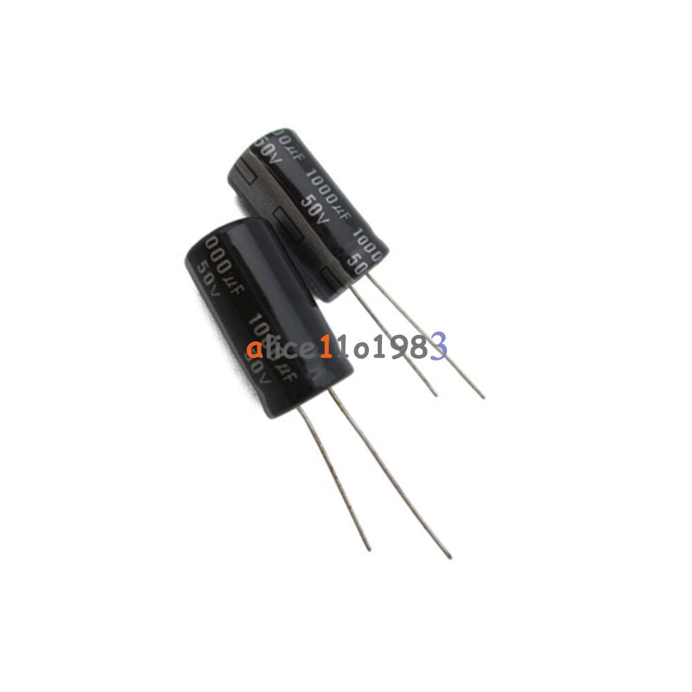 5PCS 1000uF 50V 105C Radial Electrolytic Capacitor 13x21mm