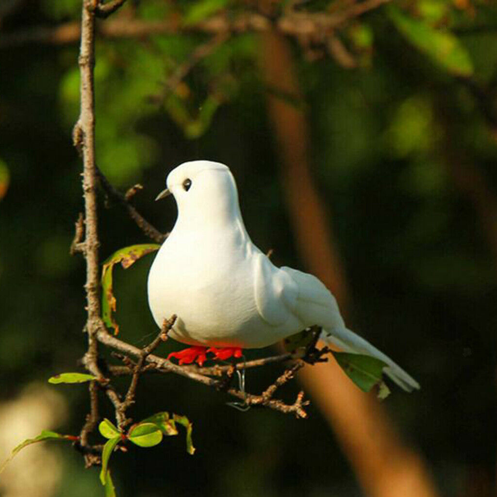 Set of 5 Artificial Birds Pigeon Outdoor Garden Pond Decor Ornament Figures