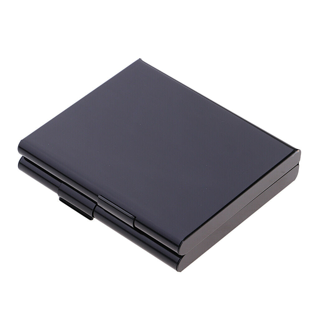 Cigarette Case Metal Box Holder Aluminum Case Double Side Waterproof Black