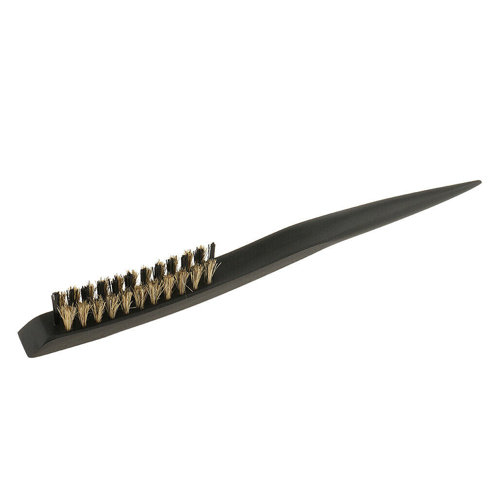Nylon Bristle Hair Brush Natural Wood Handle Hairbrush Comb 25cm