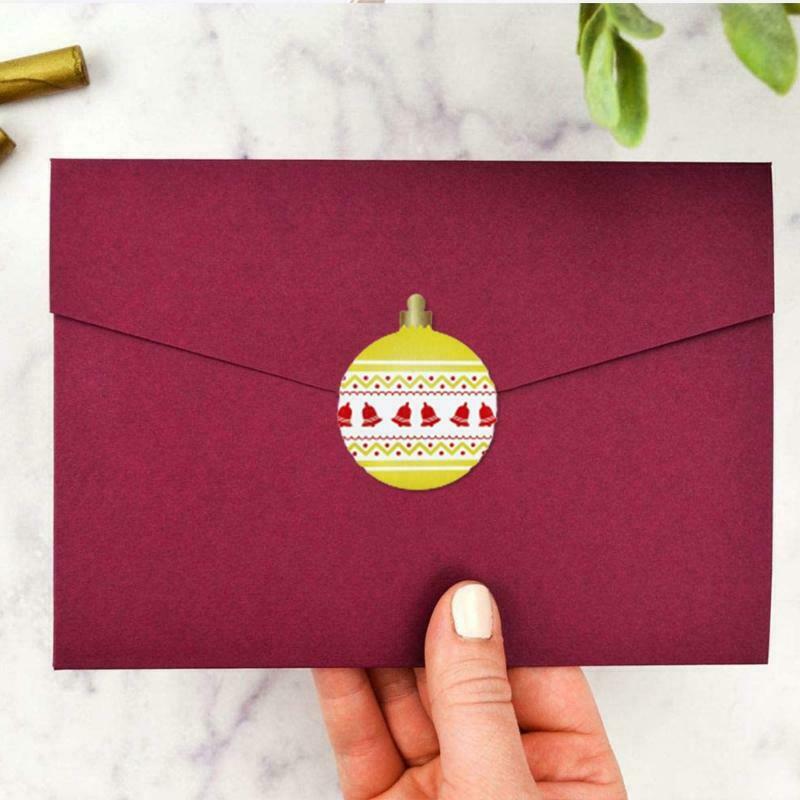 500pcs Merry Christmas Stickers Labels Roll 8 Designs Xmas Decorative Envelope