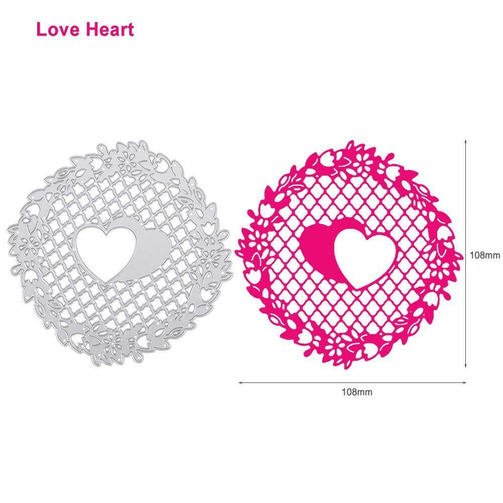 Love Heart Hollow Metal Cutting Dies Cut Stencil DIY Scrapbook Album Craft @