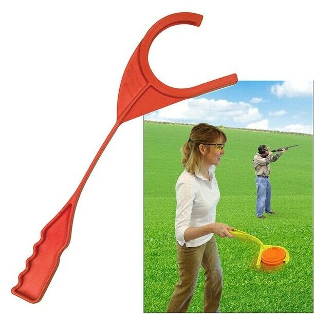 Manual Clay Target Thrower Outdoor Both Hand Disc Skeet Trap Pigeon Shooting New