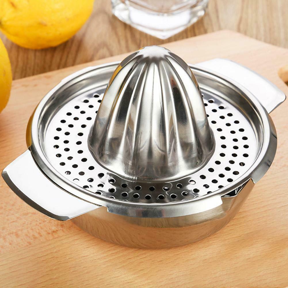 Stainless Steel Manual Orange Juicer Lemon Fruit Juice Squeeze Filter Bowl  @