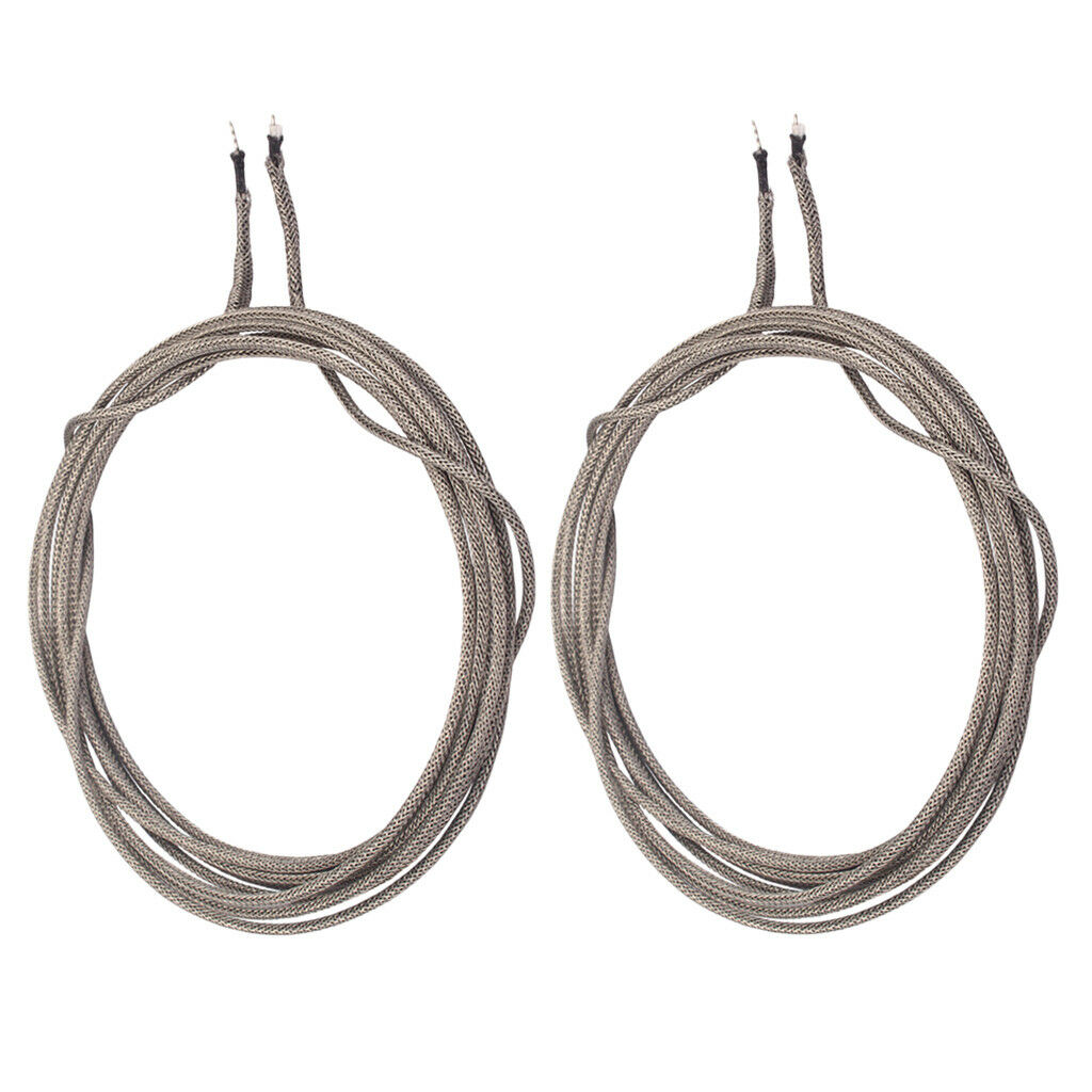 2Pc Guitar Wire Single Core Braided Shielded 22 Awg 300cm for Pickups & Pots