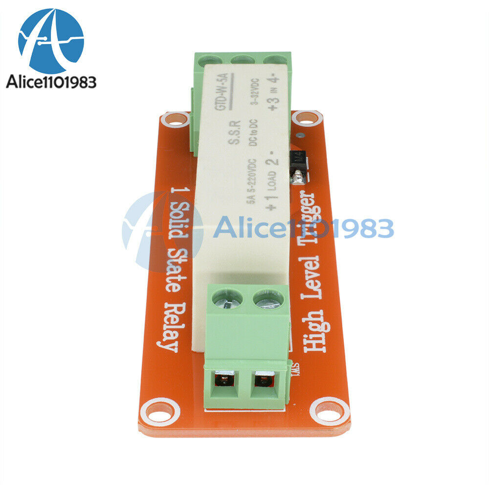 1 Channel SSR Solid State Relay High-low Trigger 5A 3-32V For Arduino Uno R3 DIY