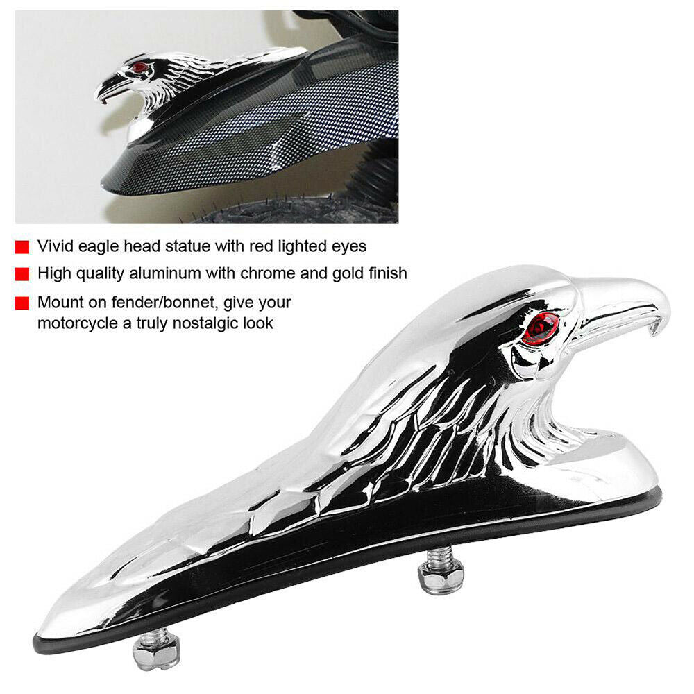 Motorcycle Front Fender Mudguard Ornament Eagle Head Statue Fit for Kawasaki Ya