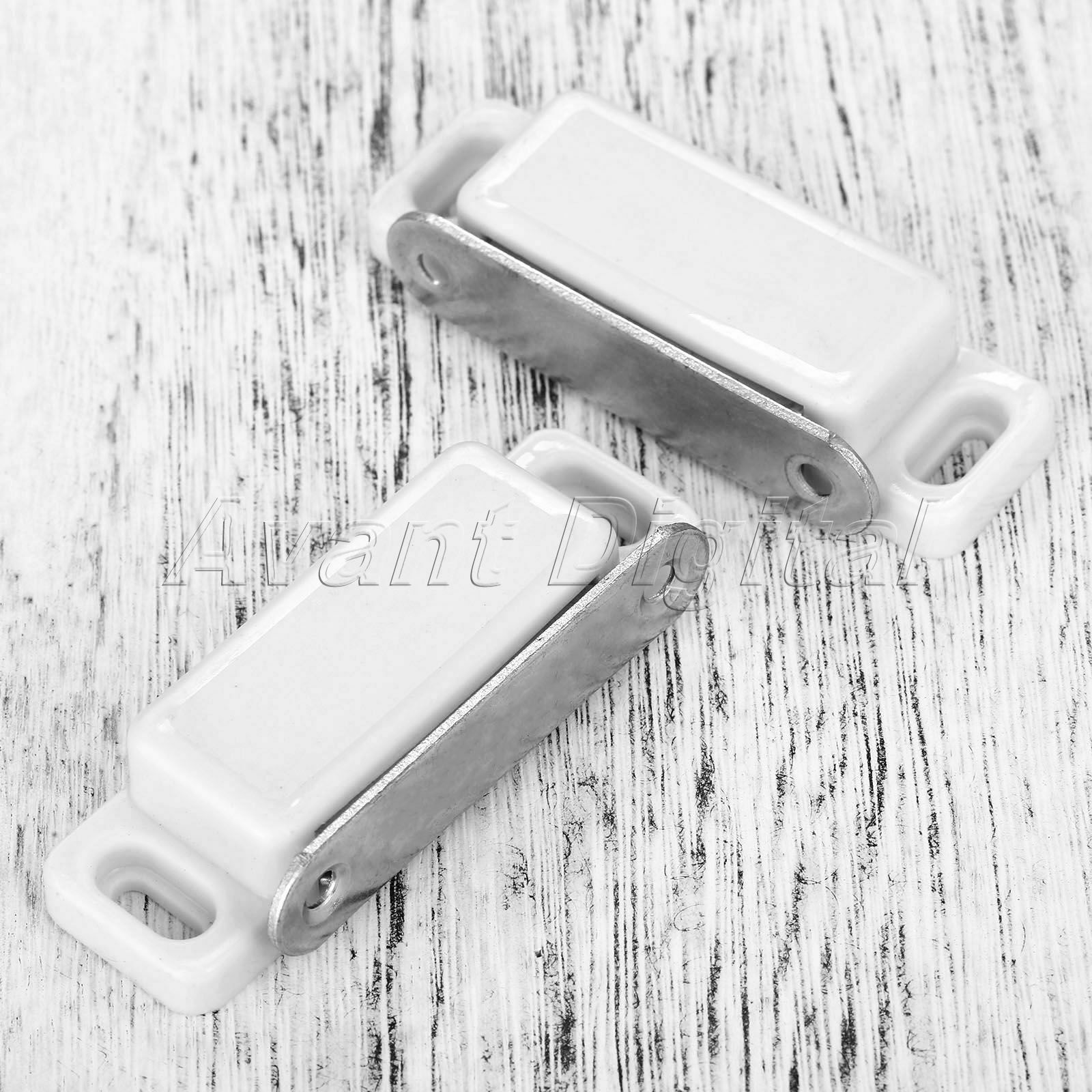 New 2x Magnetic Cupboard Door Catch Strong Furniture Cabinet Latches & Screws