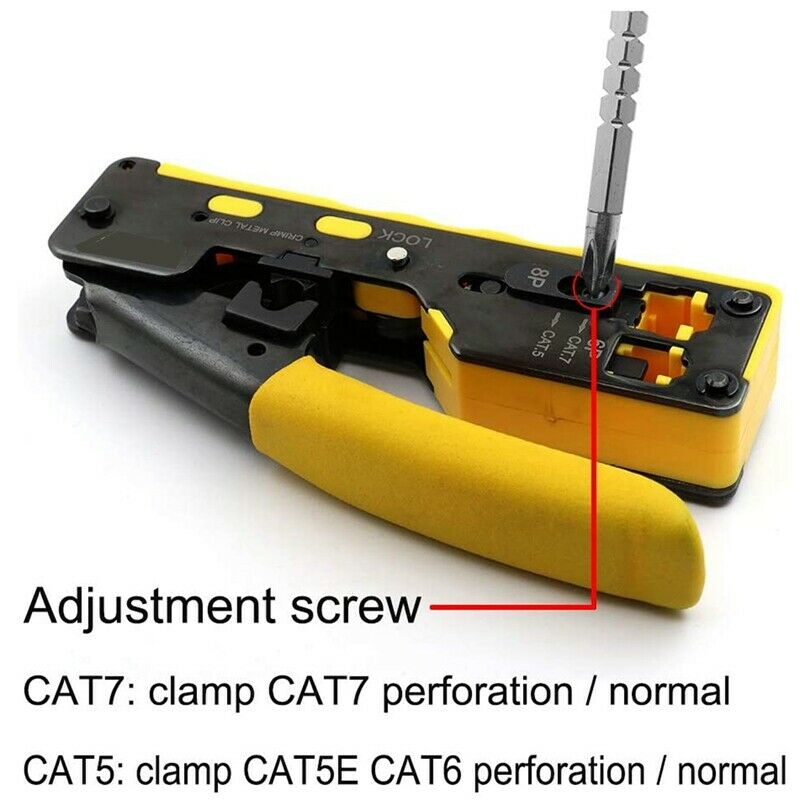 RJ45 Pliers Crimper CAT5 CAT6 CAT7 CAT8 Ethernet Cable Stripper Clamp Tongs CrJ2