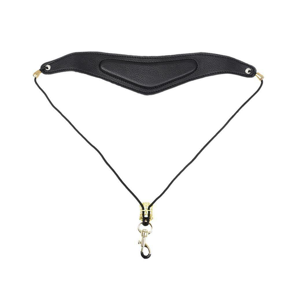Sax Shoulder Neck Strap Padded for Tenor Baritone Saxophone Parts Belt Black