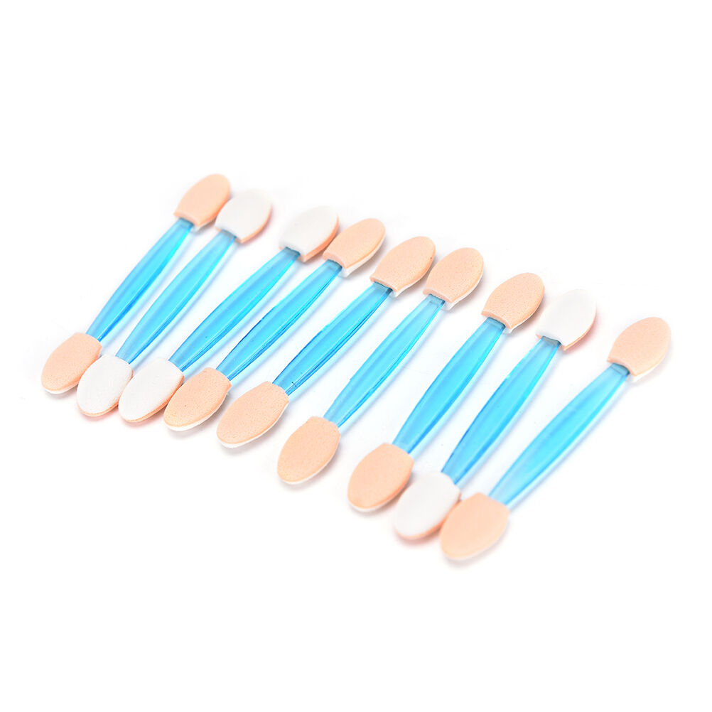 10 Pcs Double End Sponge Eye Shadow Brush Applicators Disposable Makeup Tool _DD