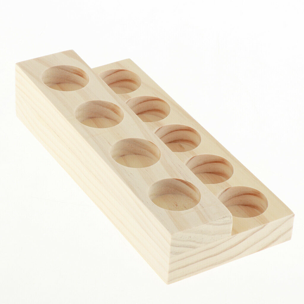 9 Slots Wooden Essential Oil Bag Box Display Rack , Portable Carrying Case
