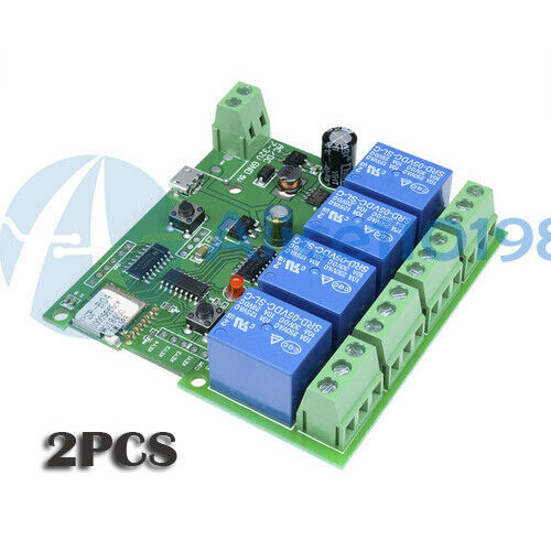 2PCS 4 Channel  WiFi Wireless Relay Delay Switch 4-way Control 5V For Smart Home