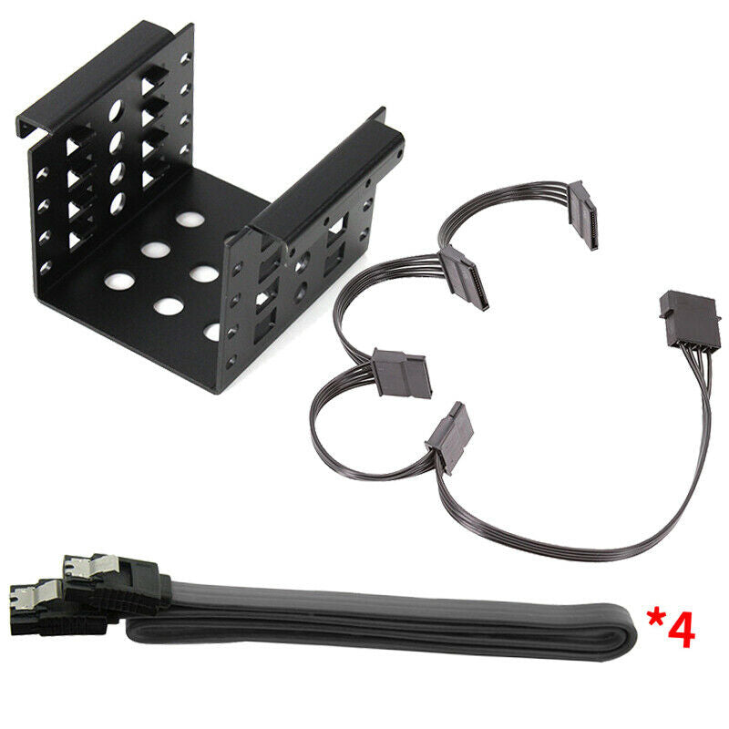 2x Metal 4-Bay 2.5" SSD HDD Hard Drive Caddy Bracket Rack Kit Spare Parts