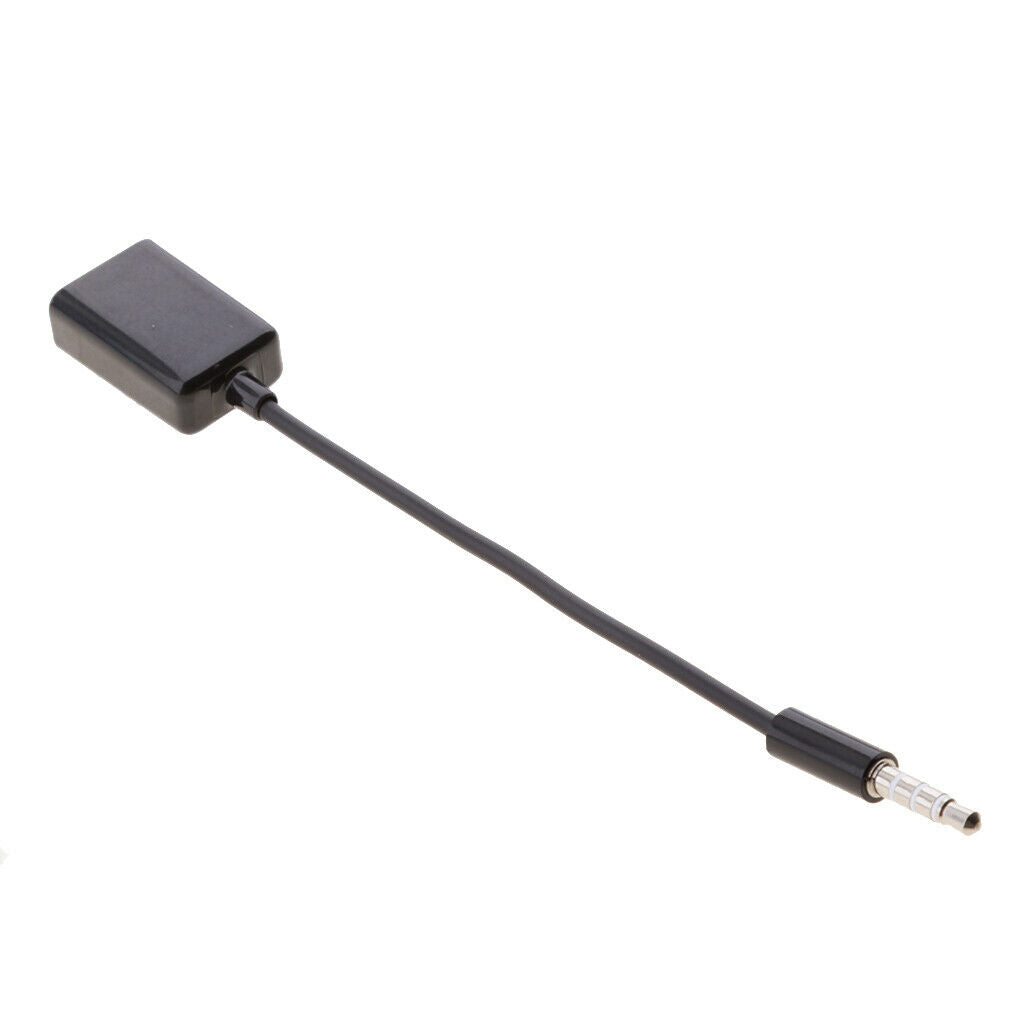 2x High Quality USB Female to 3.5mm Jack Male Audio Converter Cable (Black)
