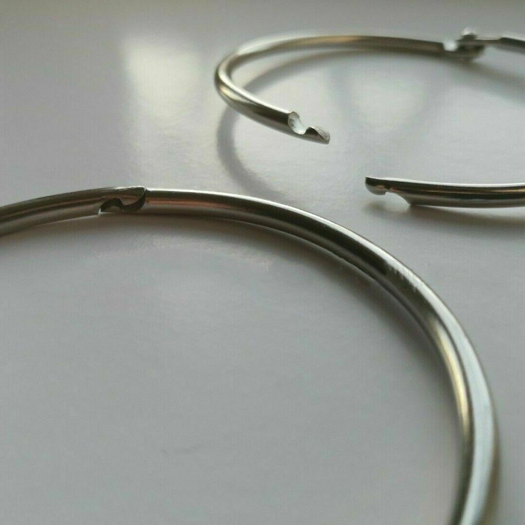 Extra Large Hinged Keyring Keyfob Split Ring Key Ring Jailers Fob 76mm Diameter