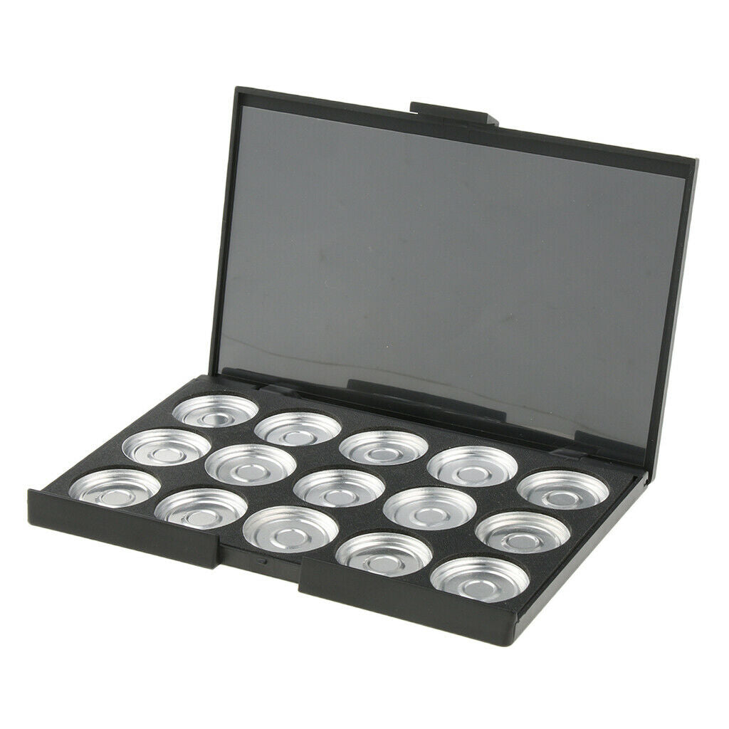 Empty Cosmetics Eyeshadow Blush Aluminum Palette Makeup Pans Black