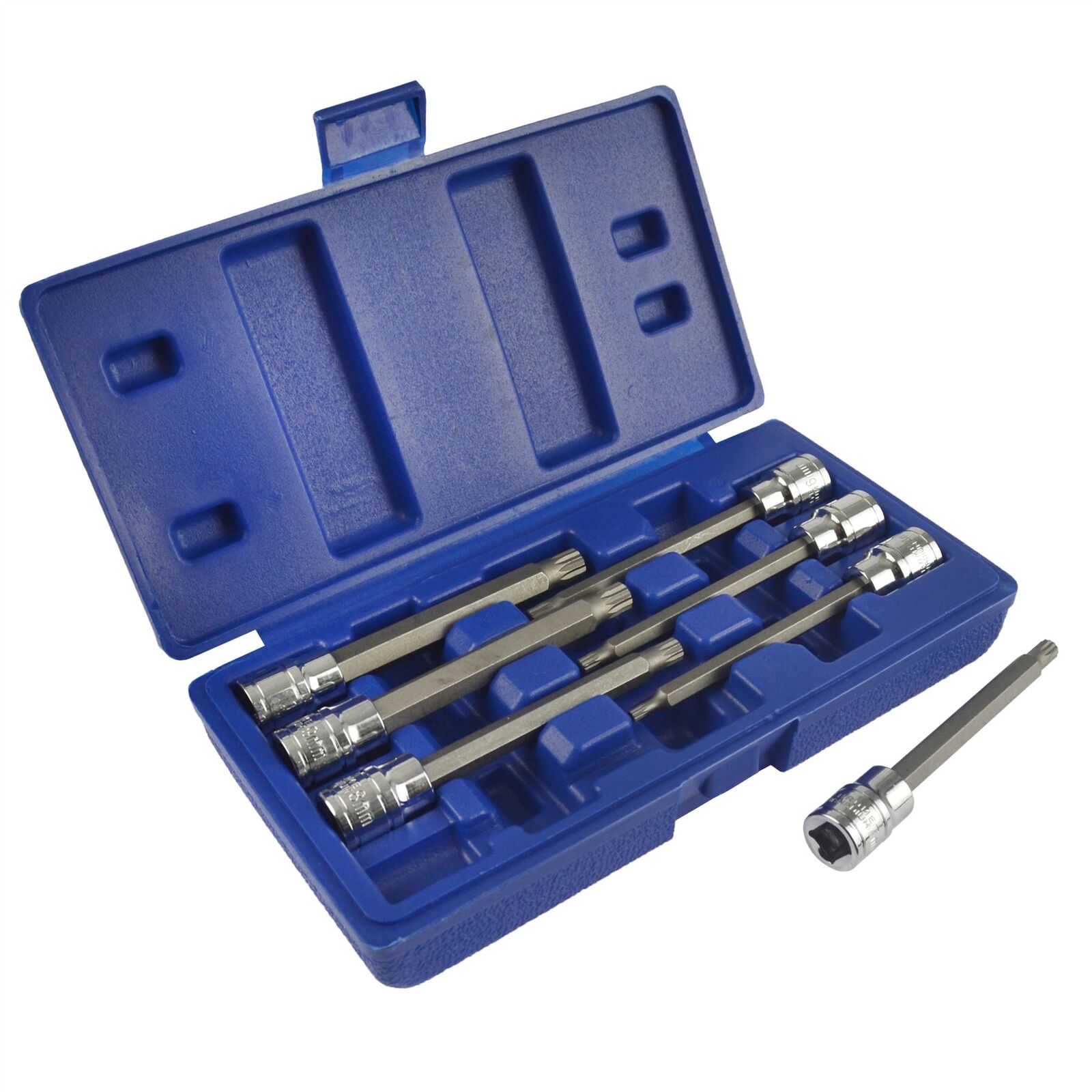 3/8" M4 - M10 7Pcs Set Drive Extra Male Spline Bit Triple Square Sockets