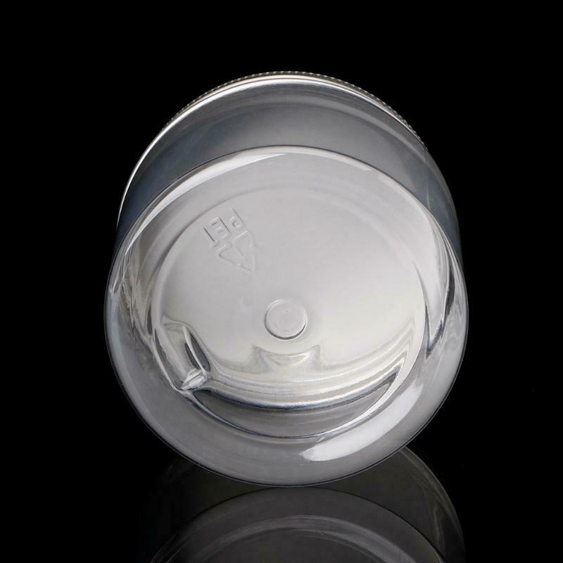 150ml Clear Round PET Jar With Aluminium Screw Lid Food Storage Container Sealed