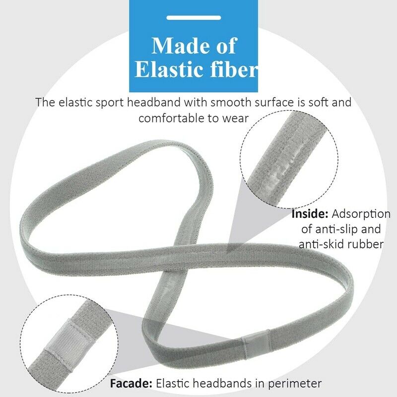 4 Pcs Thick Non-Slip Elastic Sport Headbands Hair Headbands,Exercise Hair and W5