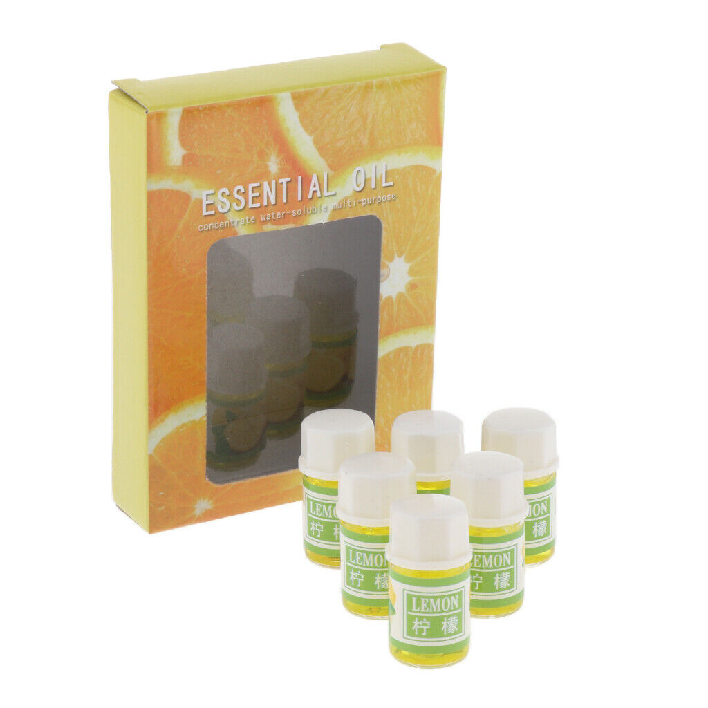 6 Pieces 3ML Water Soluble Essential Oil Blends Aromatherapy Oils Lemon