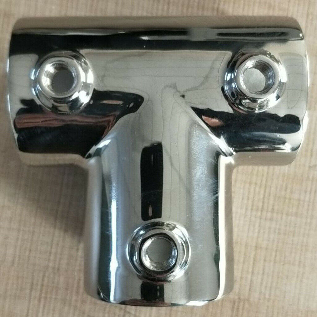 Marine Boat Hand Rail Fitting 7/8" Tee Cross Joint Connector Boat Hardware