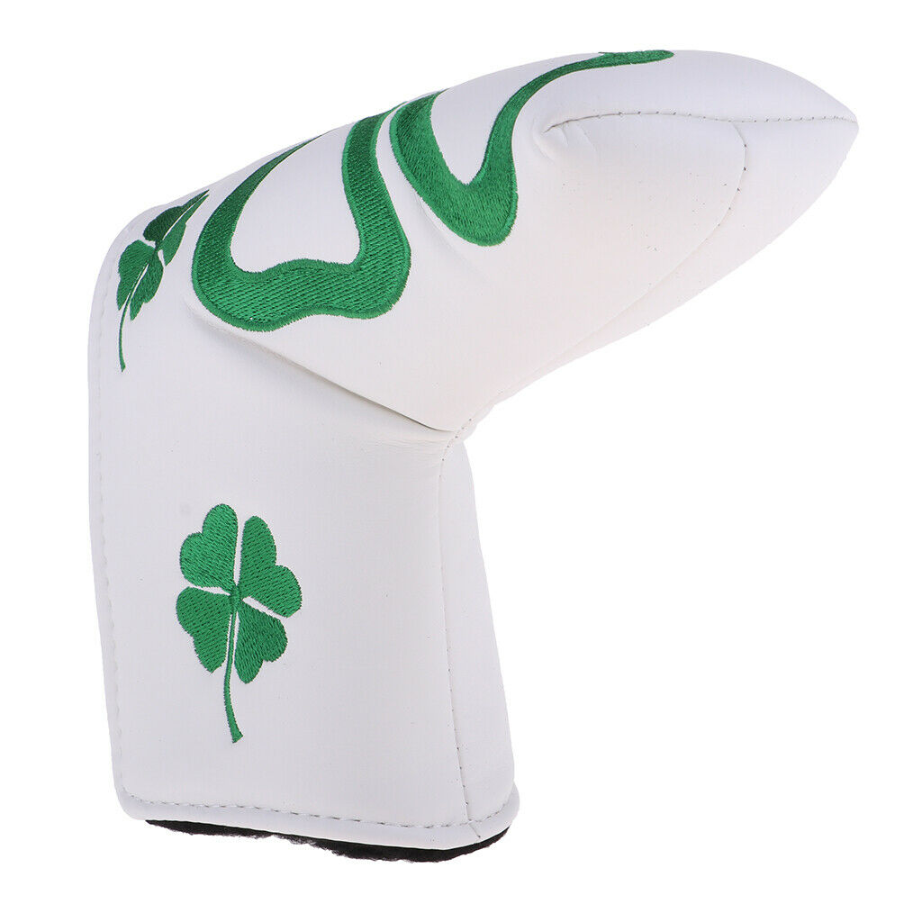 Waterproof Golf Putter Head Covers Fit for Universal Golf Iron Clubs White B
