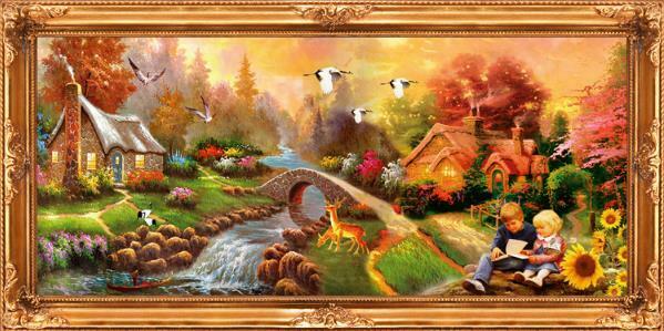 Living Room Decorative Painting Dackground Wall landscape Stickers Self-sticking