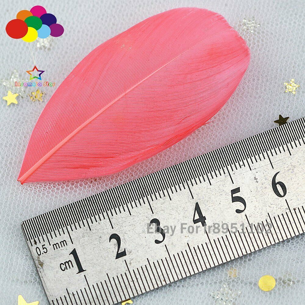 Wholesale Coral 100pcs 5-7cm Colorful Trimmed Goose Feathers Duck Wedding Dress