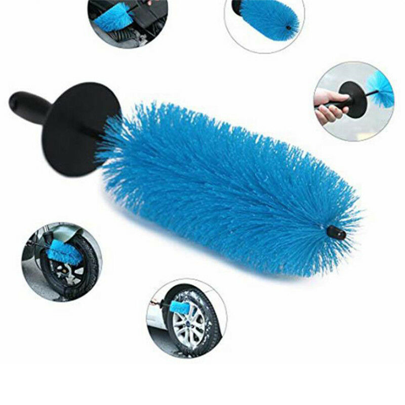 Car Washing Tools Car Tire Brush Car Rim Cleaning Brush Car Wheel Brush Blue BDA