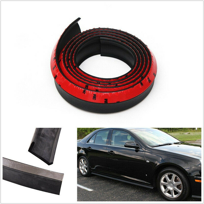 Black Car Front Bumper Spoiler Lip Kit Splitter Valance Chin Protector Body Kit
