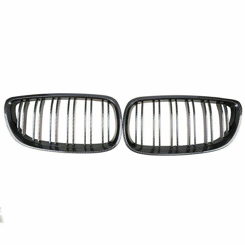For BMW E90 E92 E93 M3 328i 335i 2007-2011 Carbon Fiber Look Kidney Grille Grill